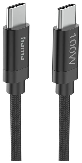 0,48 Gbit/s Stecker USB C auf USB C bis 100 W 3 m  201749 Fabric (Schwarz) 