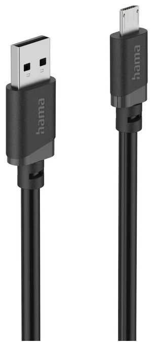 0,48 Gbit/s Stecker Rundkabel USB A auf Micro-USB B 3 m  201805 (Schwarz) 