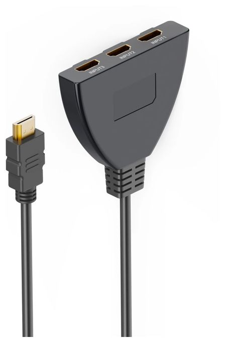 Stecker Gerade HDMI auf 3 x HDMI Type A (Standard) Buchse 0,55 m  205101 (Schwarz) 