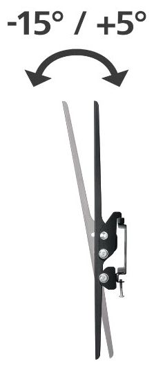 Wand Halterung 0° bis 190,5 cm (75") 40 kg -15 - 5° neigbar 220808 