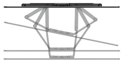 Wand Halterung 60° bis 2,29 m (90") 50 kg neigbar 220851 Ultraslim 