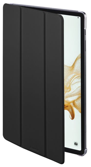Folio aus Kunststoff für Samsung Galaxy Tab S9 FE+ bis 31,5 cm (12.4") mit Klappverschluss (Schwarz, Transparent) 222007 Fold Clear 