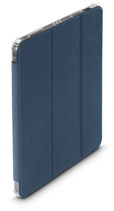 Folio aus Mikrofaser, Samt für Apple iPad Pro 13" (2024) bis 33 cm (13") Fallbeständigkeit, Staubresistent, Kratzresistent, Schockresistent mit Magnetverschluss (Blau, Transparent) 227024 Extreme Protect 