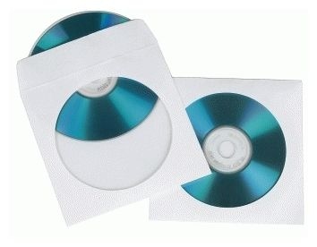 CD-ROM Paper Sleeves 50, White 