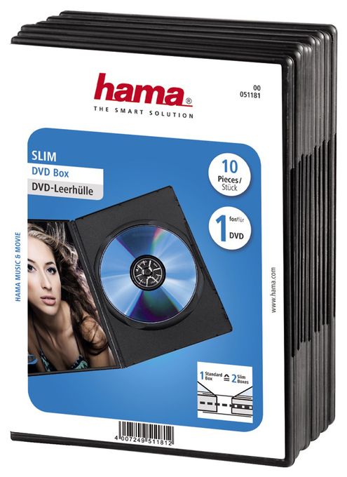 DVD Slim Box 10, Black 