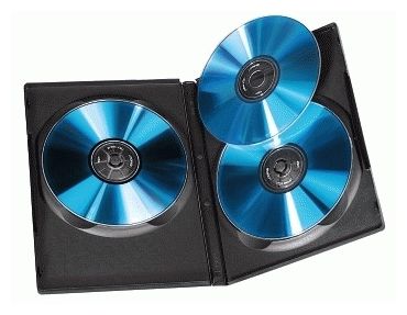 DVD Triple Box, black, pack of 5 