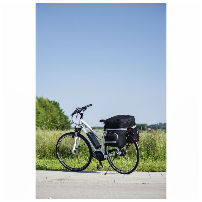 Fahrrad-Gepäcktasche für Gepäckträger, 3-teilig, Schwarz 