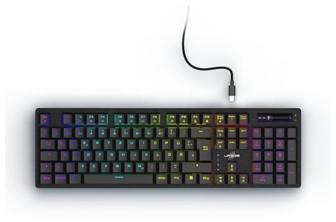 RGB-LED Gaming Tastatur USB  uRage Exodus 910 Low Profile (Schwarz) 