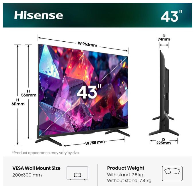 43 '' Q7S Pro | Hi-QLED Smart TV 4K 144 Hz 