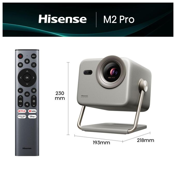 UHD 4K (3840x2160)  M2 Pro Smart Mini Projektor (Grau) 