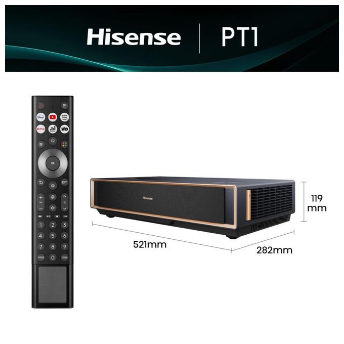 UHD 4K (3840x2160) Laser Ultra-Short-Throw-Projektor  PT1 GMG 4K Smart Laser Cinema (Schwarz) 