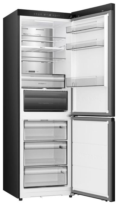 190 l / 115 l Kühl-Gefrierkombi freistehend NoFrost 165 kWh Jahr  RB3K330SAFC (Schwarz) 