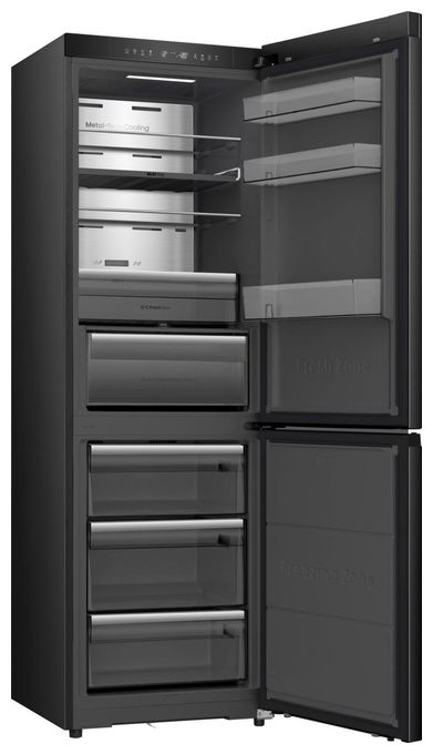 190 l / 115 l Kühl-Gefrierkombi freistehend NoFrost 165 kWh Jahr  RB5K330GSFC (Schwarz) 