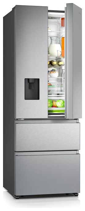 Side-by-Side Kühl-/ Gefrierkombination French Door 336 l / 149 l 295 kWh NoFrost 2000 mm x 700 mm  RF632N4WIE (Grau, Edelstahl) 