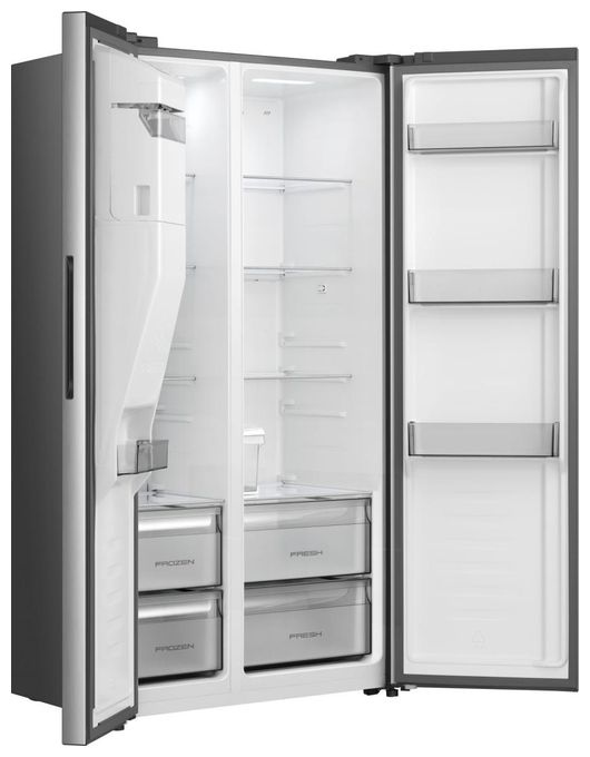 Side-by-Side Kühl-/ Gefrierkombination 347 l / 181 l 312 kWh NoFrost 1786 mm x 911 mm  RS5P528STIE (Grau, Edelstahl) 