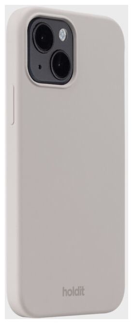 Cover für Apple iPhone 14  Silicone Case (Graubraun) 