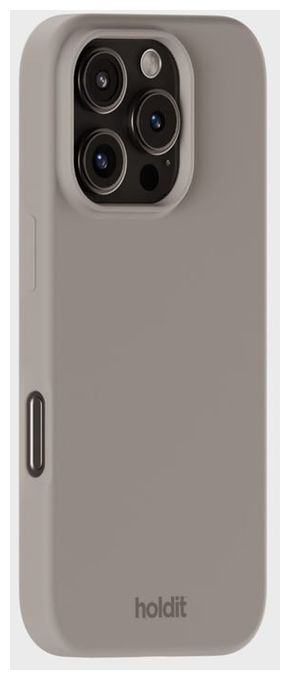 Cover für Apple iPhone 16 Pro  Silicone Case (Graubraun) 