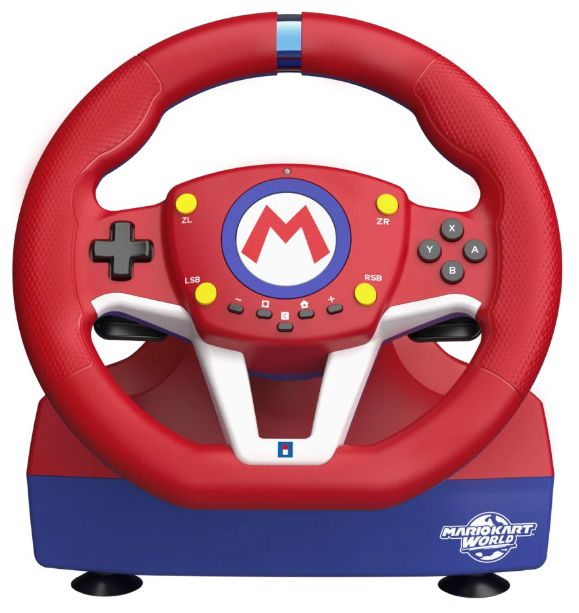 Lenkrad Nintendo Switch 2 kabelgebunden  Mario Kart Racing Wheel Pro Mini (Rot/Blau) 