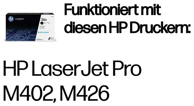 Nr.26A originale LaserJet Tonerkartusche schwarz 