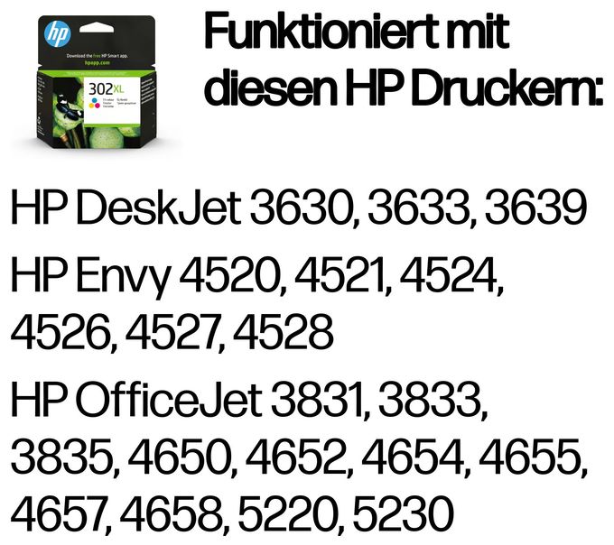 Druckerpatronen Cyan, Magenta, Gelb Nr.302XL 