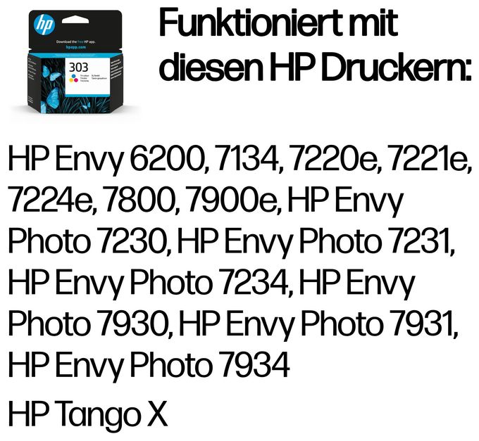 Druckerpatronen Cyan, Magenta, Gelb Nr.303 
