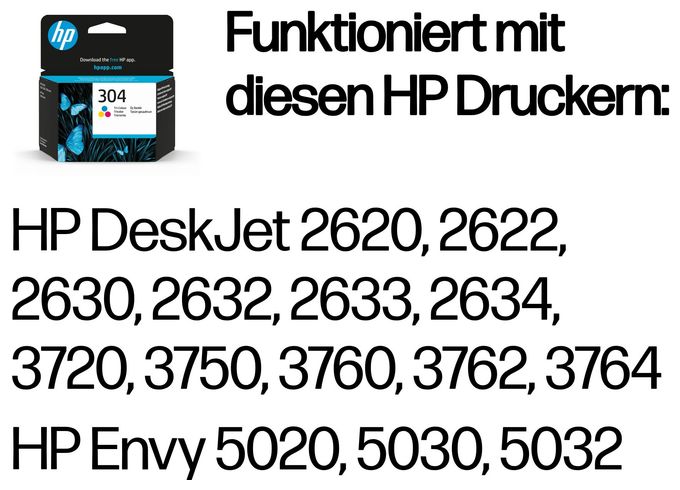 Druckerpatronen Cyan, Magenta, Gelb 2 ml Nr.304 