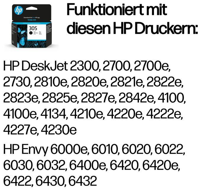 originale Druckerpatronen Schwarz 17,9 ml 120 Seiten Nr.305 