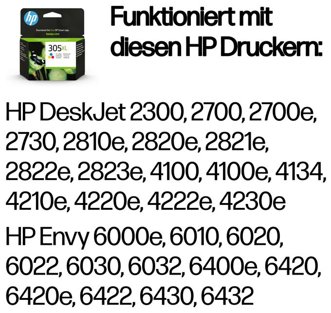 originale Druckerpatronen Cyan, Magenta, Gelb 5 ml Nr.305XL 