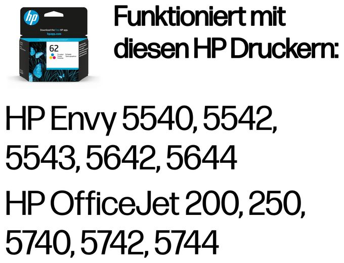 Druckerpatronen Cyan, Magenta, Gelb 4,5 ml Nr.62 