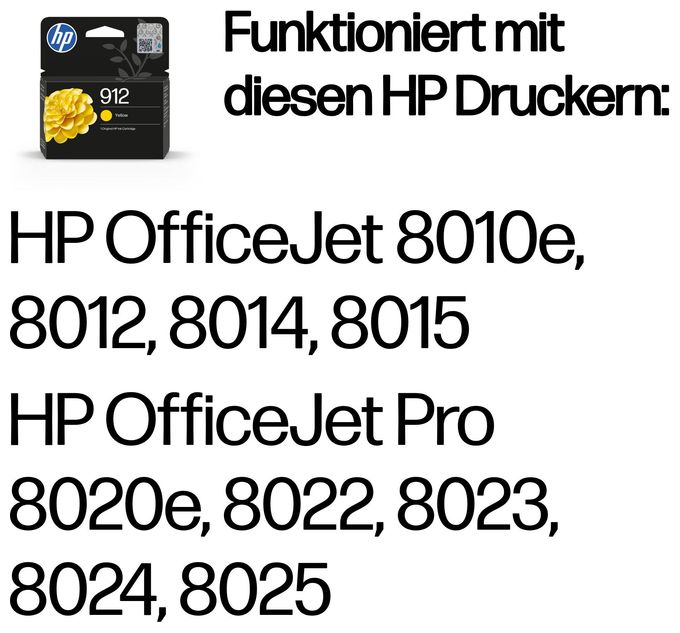 originale Druckerpatronen Gelb 2,9 ml Nr.912 