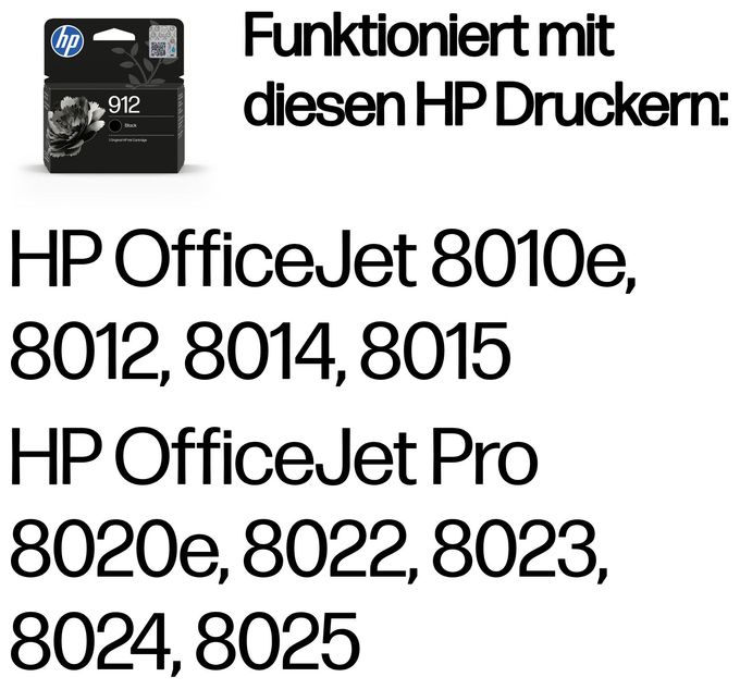 originale Druckerpatronen Schwarz 6,5 ml 250 Seiten Nr.912 