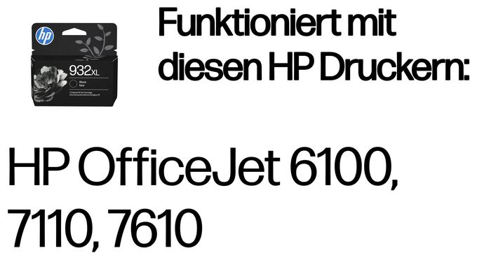 originale Druckerpatronen Schwarz 22,5 ml 1000 Seiten Nr.932XL 