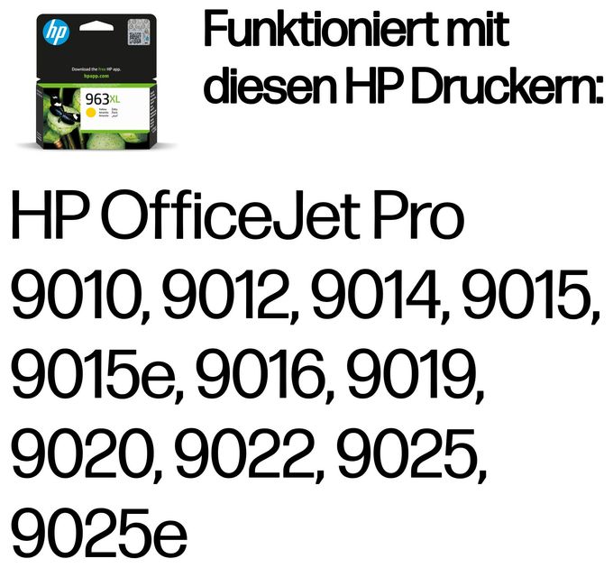 originale Druckerpatronen Gelb 22,92 ml Nr.963XL 