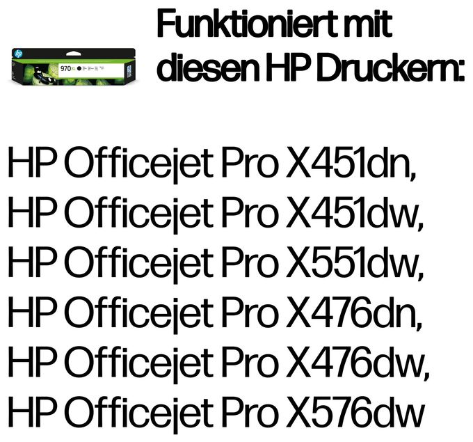 originale Druckerpatronen Schwarz 173,5 ml 9200 Seiten Nr.970XL 