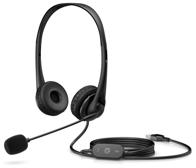 Ohraufliegender Kopfhörer Kabelgebunden  Stereo-USB-Headset G2 (Schwarz) 