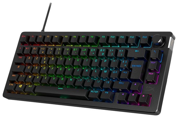RGB-LED Gaming Tastatur USB  HyperX Alloy Rise 75 Gaming (Schwarz) 
