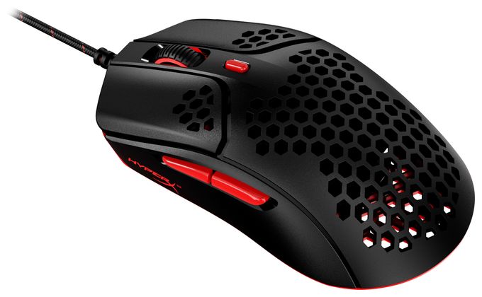 16000 DPI Gaming Maus Optisch  HyperX Pulsefire Haste (Schwarz, Rot) 