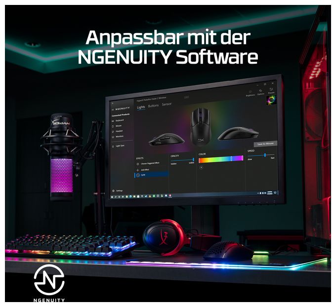 26000 DPI Gaming Maus  HyperX Pulsefire Haste 2 Wireless (Weiß) 