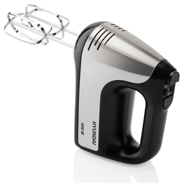 Handmixer 400 W 5 Stufen  HM708 (Schwarz, Edelstahl) 