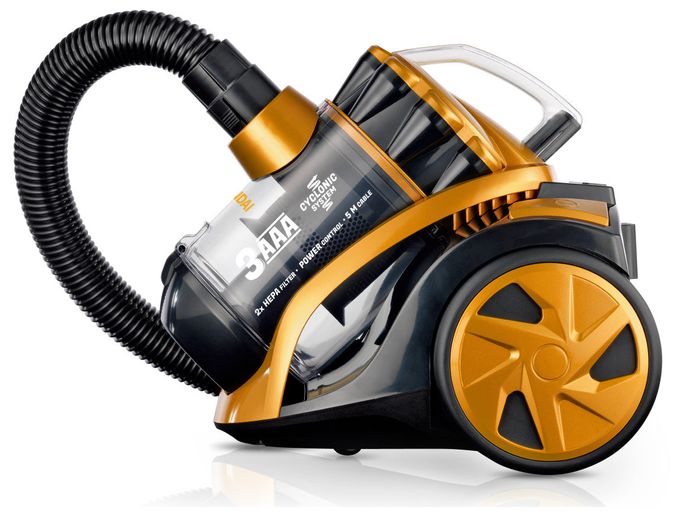 Bodenstaubsauger Beutellos 800 W HEPA  VC014 (Schwarz, Orange) 