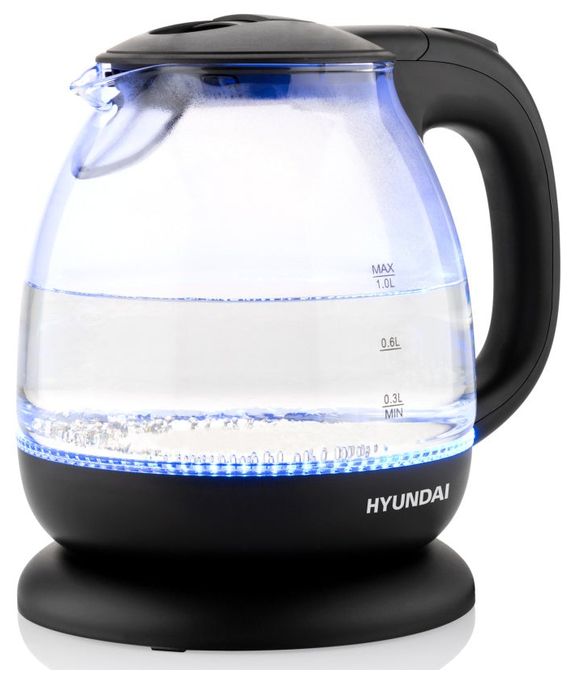 1,0 l Wasserkocher 1100 W (Transparent, Schwarz) VK101 