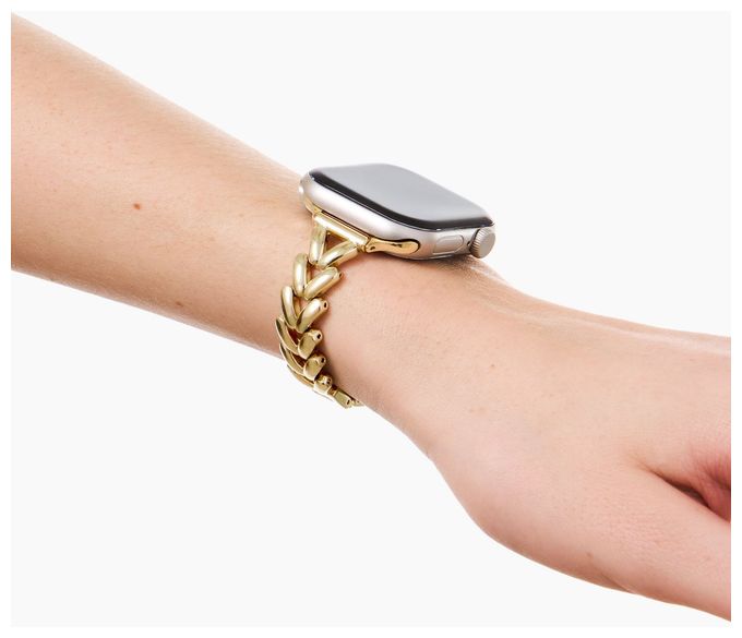 Armband 38mm Apple Watch Series 1–3 40mm Apple Watch Series 4–6 40mm Apple Watch SE (1st–3rd generation) 41mm Apple Watch Series 7–9 42mm Apple Watch Series 10–11  Delicate Chain Watch Band (Gold) 
