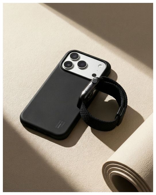 Armband 42 mm Apple Watch Series 1–3 44 mm Apple Watch Series 4–6 44 mm Apple Watch SE (1. – 3. Generation) 45 mm Apple Watch Series 7–9 46 mm Apple Watch Series 10–11 49 mm Apple Watch Ultra/Ultra 2–3 Iconic Black Watch Band 