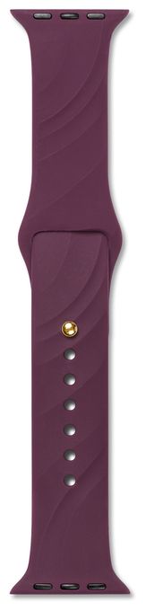 Armband 20 mm Apple Watch 42/44/45/46/49 - S/M  Soft Swirl Silicone Watch Band (Violett) 
