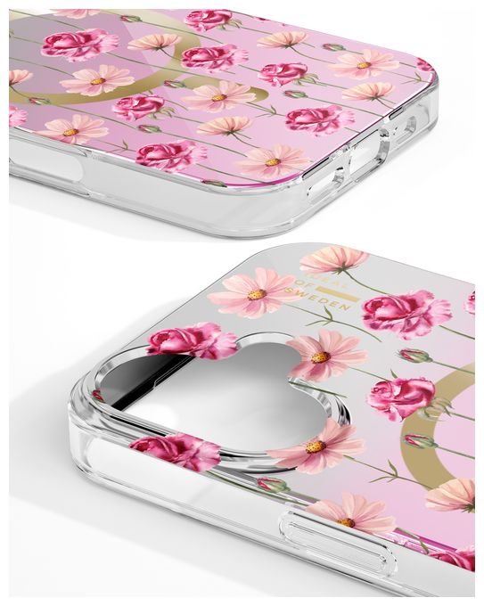 Mirror Case MagSafe für Apple iPhone 16 (Rose Blush Floral) 