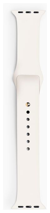 Armband S/M 20 mm Apple Watch 38/40/41/42 (Series10)  Silicone Watch Band (Weiß) 