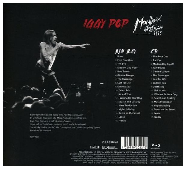 Iggy Pop - Live at Montreux Jazz Festival 2023 (BD+CD) 