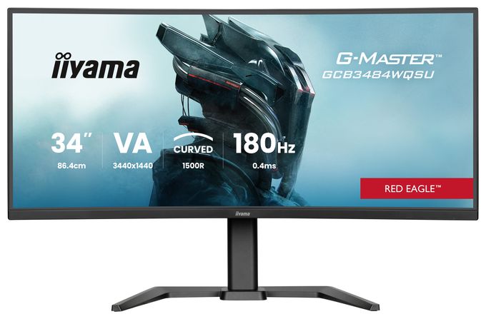 Quad HD Monitor 86,4 cm (34 Zoll) 21:9 0,4 ms 500 cd/m²  G-Master GCB3484WQSU-B1 (Schwarz) 