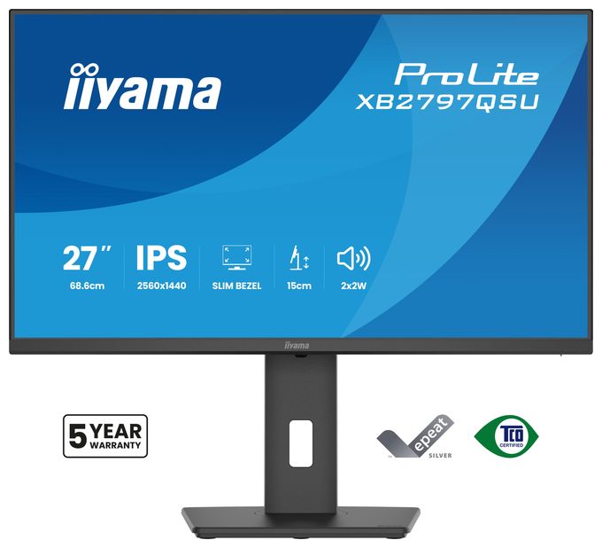 Quad HD Monitor 68,6 cm (27 Zoll) 16:9 1 ms 350 cd/m²  ProLite XB2797QSU-B1 (Schwarz) 