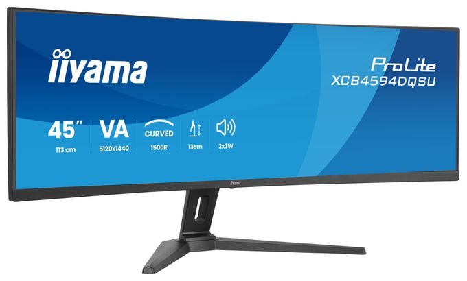 Quad HD Monitor 113 cm ( 44.5 Zoll) 32:9 2 ms 450 cd/m²  ProLite XCB4594DQSU-B1 (Schwarz) 